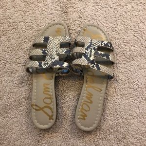 Sam Edelman snakeskin slides